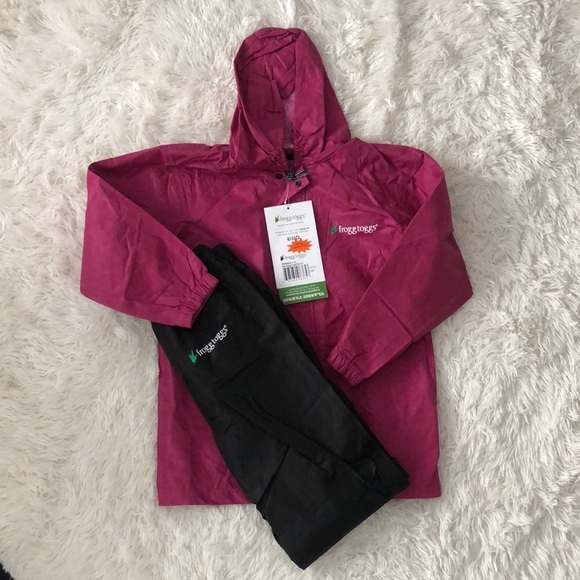 FROGG TOGGS Youth Polly Woggs Waterproof Breathable Rain Suit - Picture 1 of 6